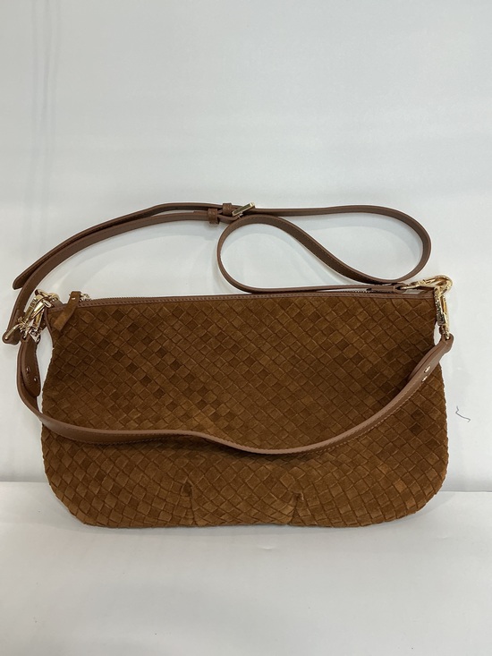Quince Handbags - Sloane Suede Handwoven Shoulder Bag
